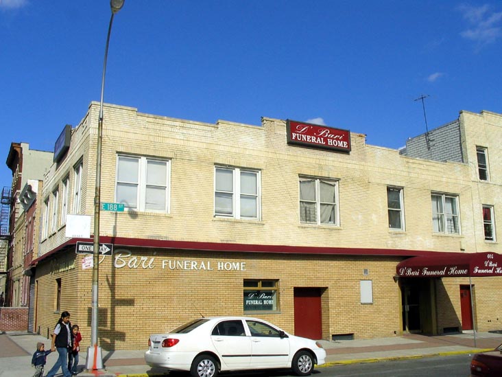 D'Bari Funeral Home, 188th Street and Arthur Avenue, Belmont, The Bronx