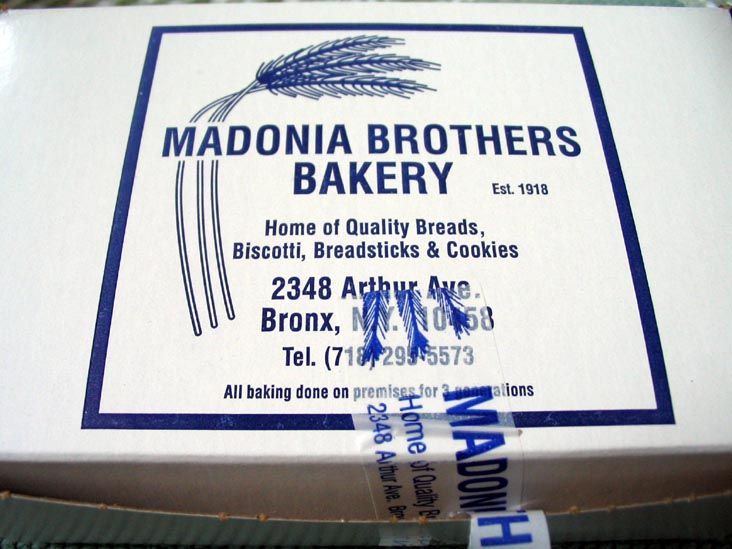 Box From Madonia Brothers Bakery, 2348 Arthur Avenue, Belmont, The Bronx