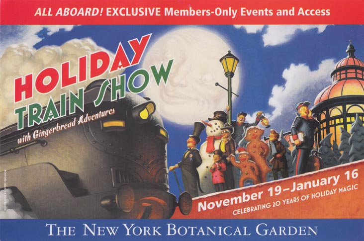 New York Botanical Garden Holiday Train Show Postcard