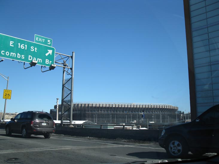 Old Yankee Stadium Demolition From Major Deegan Expressway, February 12, 2010