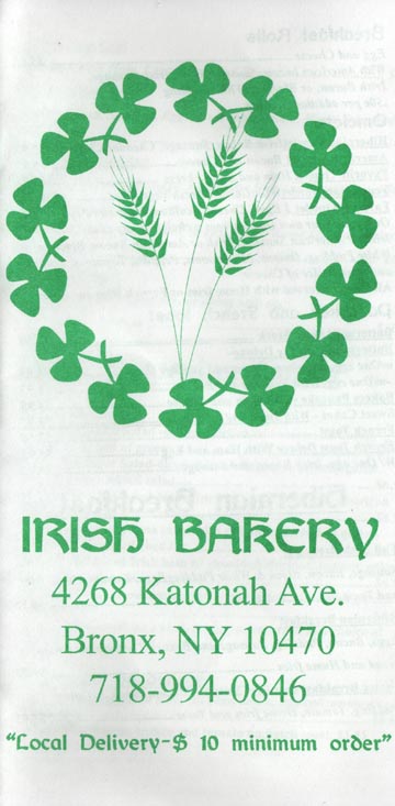Irish Bakery, 4268 Katonah Avenue, Woodlawn, The Bronx