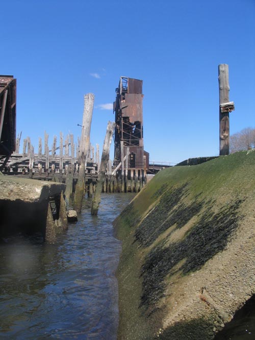 Coal Dock (Foreground) and Ferry Dock (Background), North Brother Island, East River, The Bronx