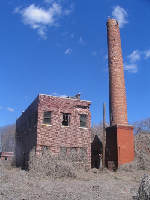 Morgue and West Smokestack, North Brother Island, East River, The Bronx