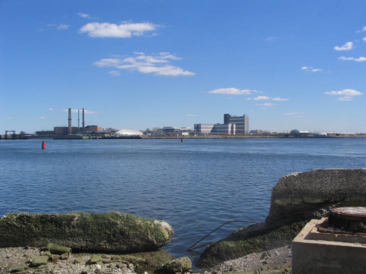 Rikers Island From North Brother Island, East River, The Bronx