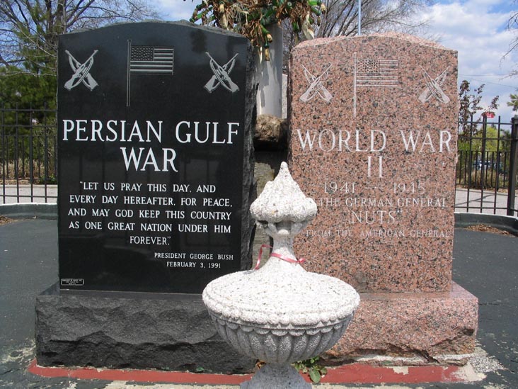 Persian Gulf War and World War II Tablets, Peace Plaza, Pelham Parkway, The Bronx