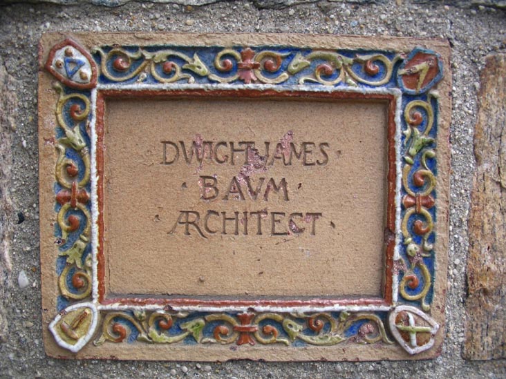 Dwight James Baum, Architect Plaque, Bell Tower Park, Riverdale, The Bronx