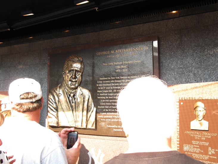 George M. Steinbrenner III Plaque, Monument Park, Yankee Stadium, The Bronx, June 7, 2011