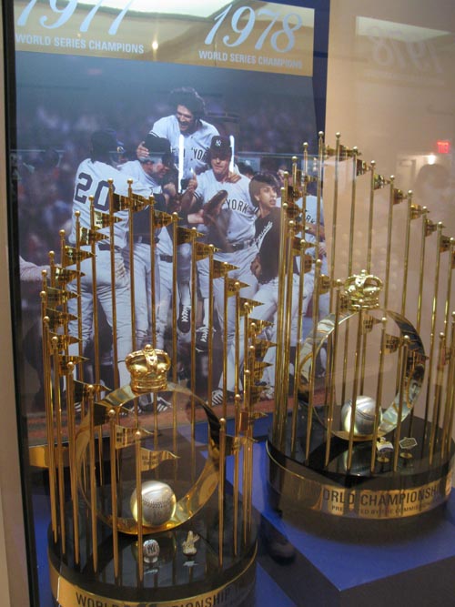 World Championship Trophies, New York Yankees Museum, Yankee Stadium, The Bronx, June 7, 2011