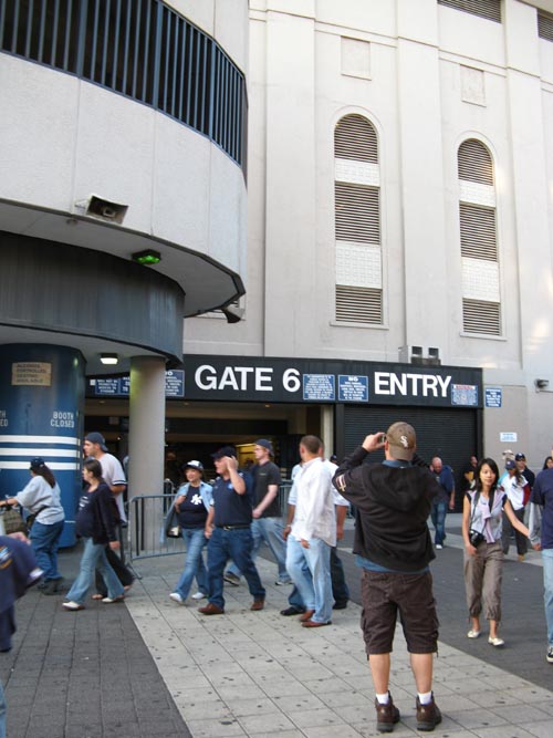 Gate 6, Yankee Stadium, The Bronx, September 17, 2008
