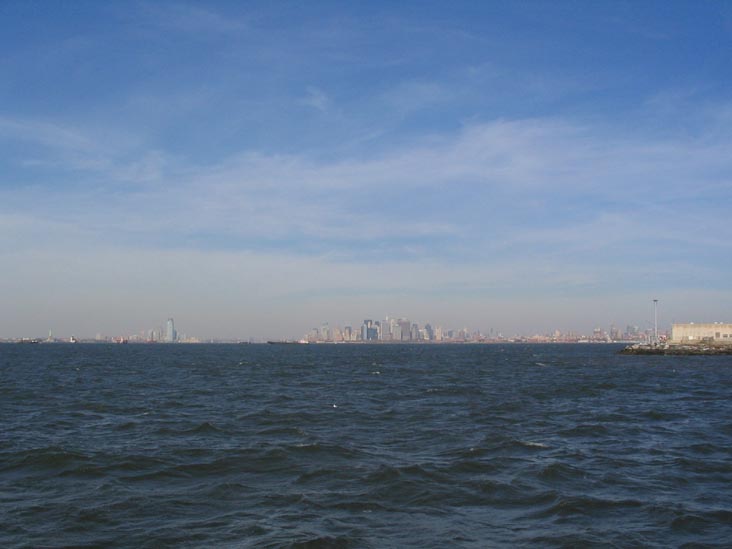 Manhattan Skyline From Veterans Pier, Bay Ridge, Brooklyn