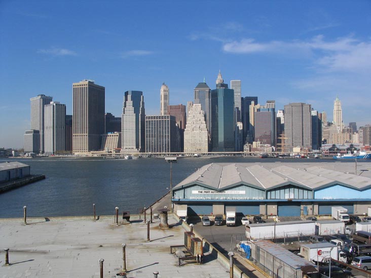 Pier and Lower Manhattan From Brooklyn Heights Promenade, Brooklyn, November 3, 2005
