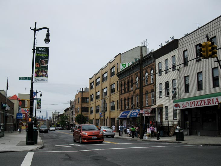 Looking West Down Wyckoff Avenue From Dekalb Avenue, Bushwick, Brooklyn