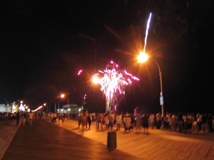 Fireworks at Coney Island, July 9, 2004