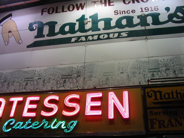 Nathan's Famous, Surf Avenue and Stillwell Avenue, Coney Island, Brooklyn, July 9, 2004