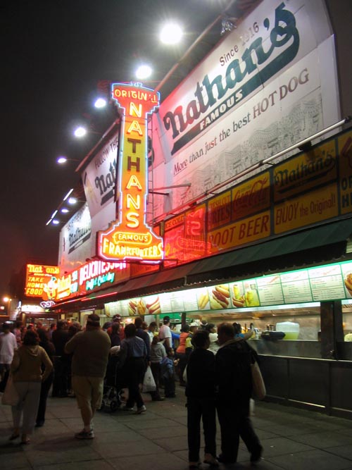 Nathan's Famous, 1310 Surf Avenue, Coney Island, Brooklyn, August 23, 2007