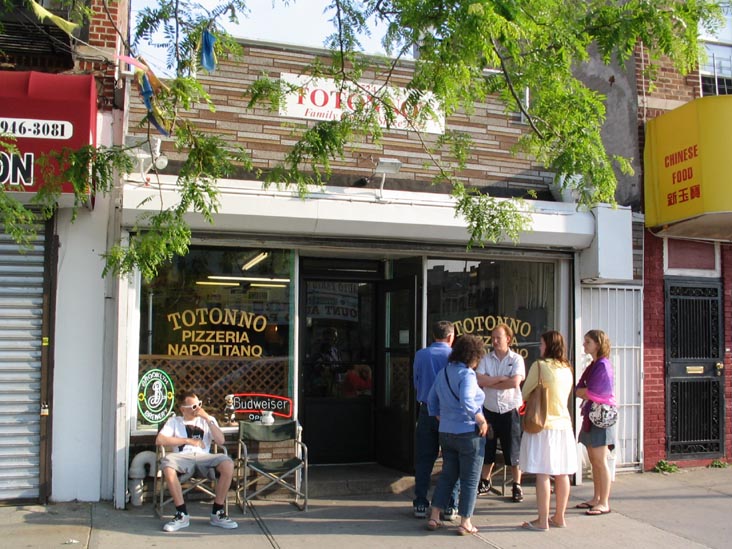 Totonno's Pizza, 1524 Neptune Avenue, Coney Island, Brooklyn, 6:00 p.m.