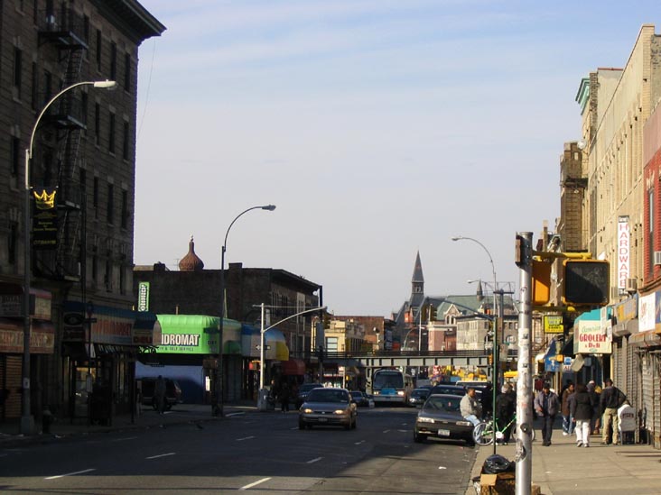 Nostrand Avenue, Looking North from President Street, Crown Heights, Brooklyn