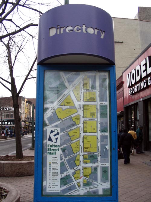 Directory Kiosk, Fulton Street and Boerum Place, Fulton Street Mall, Downtown Brooklyn