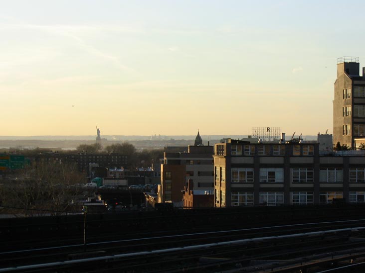 Statue of Liberty From Smith-9th Street Station, Gowanus, Brooklyn