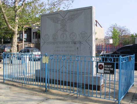 Gravesend Veterans Memorial, Lady Moody Triange, Gravesend, Brooklyn