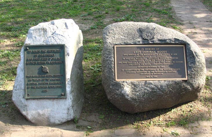 Commemorative Plaques on Boulders, Gravesend Cemetery, Brooklyn