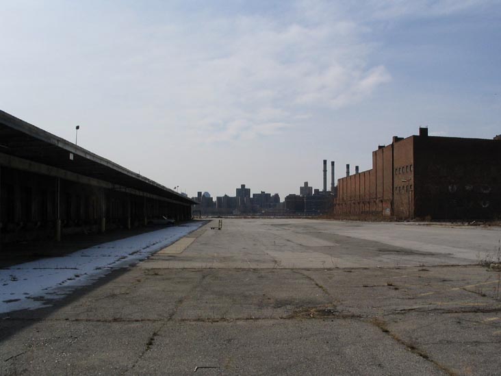 Calyer Street at West Street, Looking West, Greenpoint, Brooklyn, March 16, 2005
