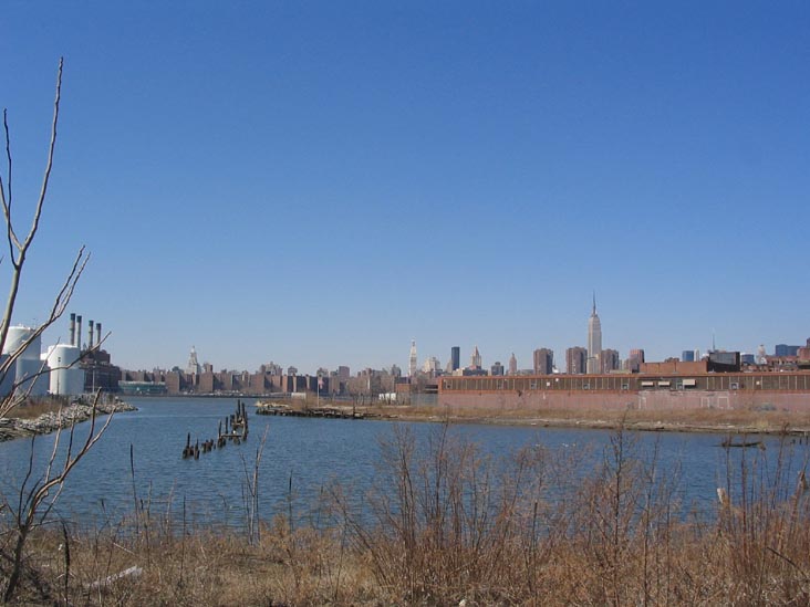 Empire State Building From Bushwick Inlet, Williamsburg, Brooklyn, March 15, 2005