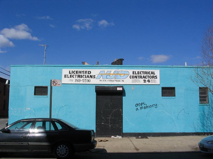 NJD Electronics Incorporated, 160 West Street at Huron Street, Greenpoint, Brooklyn, February 18, 2005