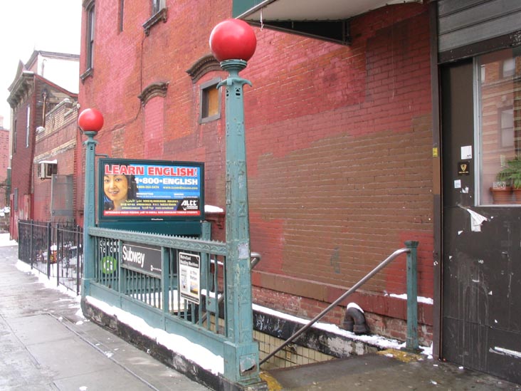 Subway Entrance, India Street and Manhattan Avenue, SE Corner, Greenpoint, Brooklyn, February 25, 2005
