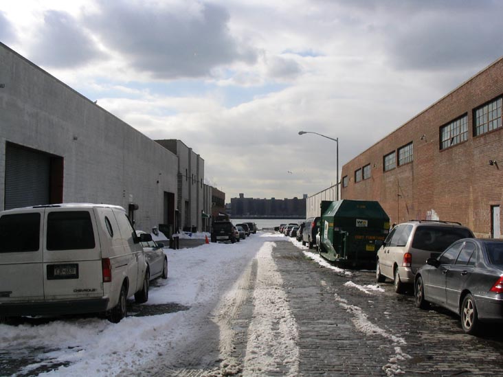 Looking West Down Java Street From West Street Toward the East River, Greenpoint, Brooklyn, February 25, 2005