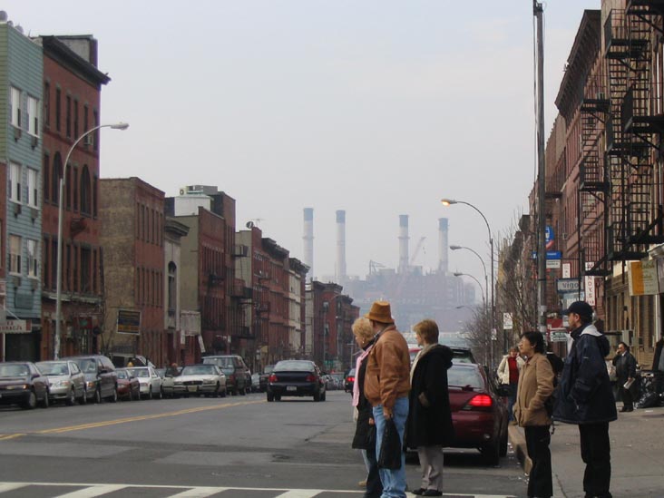 Greenpoint Avenue and Manhattan Avenue Looking West, Greenpoint, Brooklyn, February 21, 2004