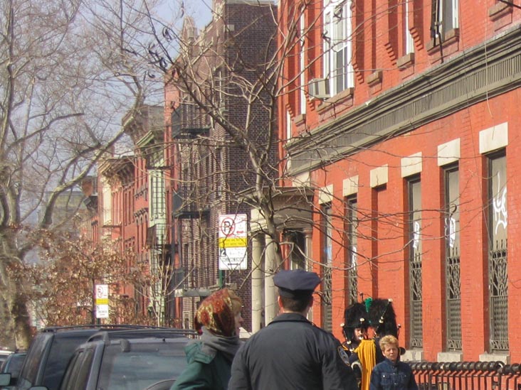 Bagpipe Service, off of Manhattan Avenue, Greenpoint, Brooklyn, February 21, 2004