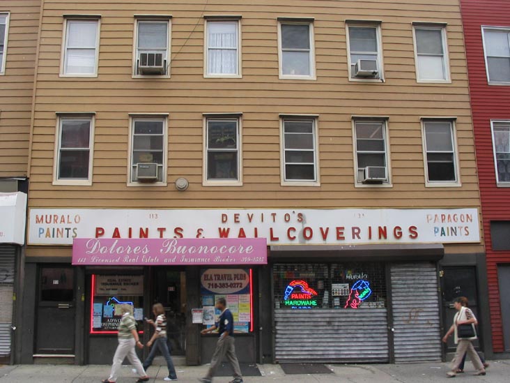 Devito's Paints & Wall Coverings, 113 Nassau Avenue, Greenpoint, Brooklyn, July 24, 2004