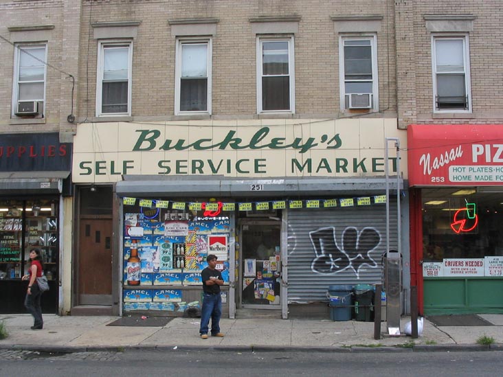 Buckley's Self Service Market, 251 Nassau Avenue, Greenpoint, Brooklyn, July 24, 2004