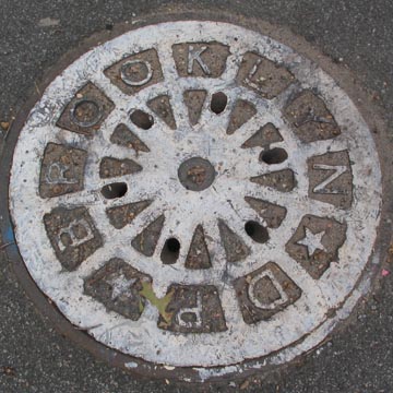 Manhole Cover, J.J. Byrne Park, Park Slope, Brooklyn