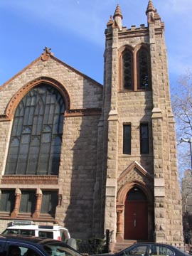 Grace United Methodist Church and Parsonage, 29-35 Seventh Avenue at St. John's Place, Park Slope, Brooklyn