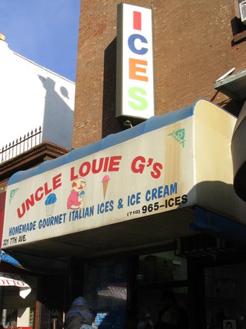 Uncle Louie G's Homemade Gourmet Italian Ices & Ice Cream, 321 Seventh Avenue at 9th Street, Park Slope, Brooklyn