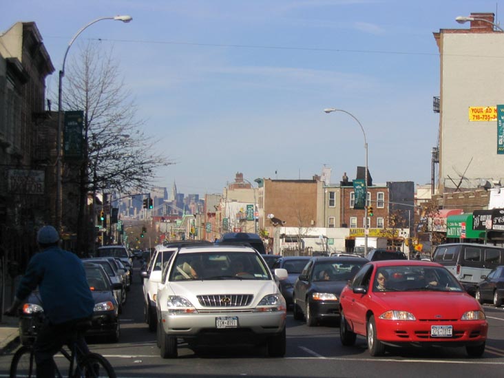 Washington Avenue Looking North Towards the Williamsburg Bridge, Prospect Heights, Brooklyn