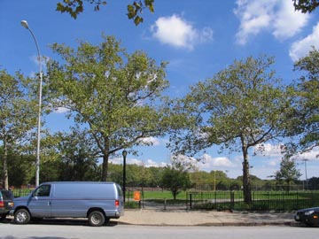 Red Hook Park From Columbia Street, Red Hook, Brooklyn