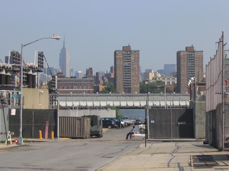 Empire State Building From Plymouth Street and Gold Street, Looking North, Vinegar Hill, Brooklyn