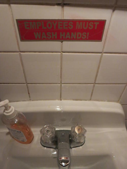 Employees Must Wash Hands, Beco, 45 Richardson Street, Williamsburg, Brooklyn, June 23, 2012