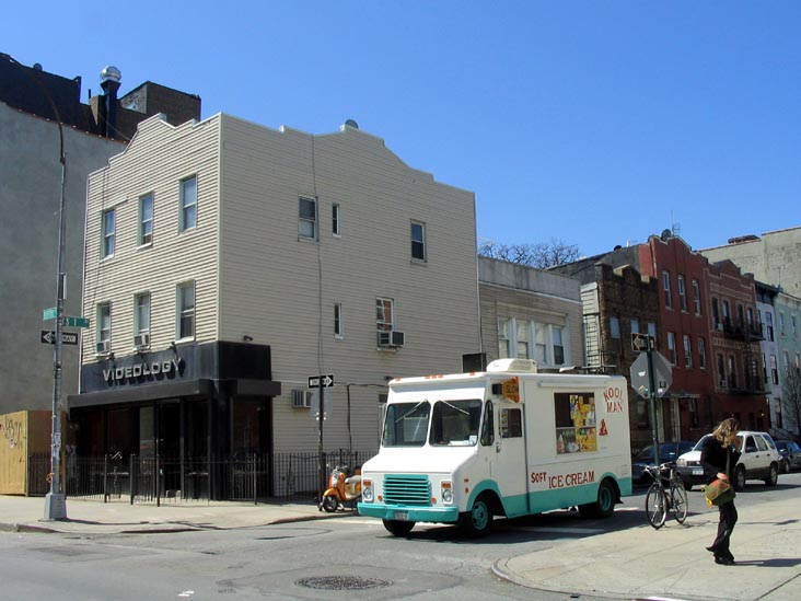 Bedford Avenue and South 1st Street, SW Corner, Williamsburg, Brooklyn, April 5, 2008