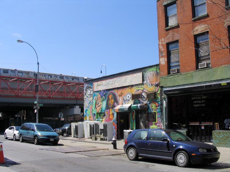 Bedford Avenue and South 5th Street, NW Corner, Williamsburg, Brooklyn, April 5, 2008