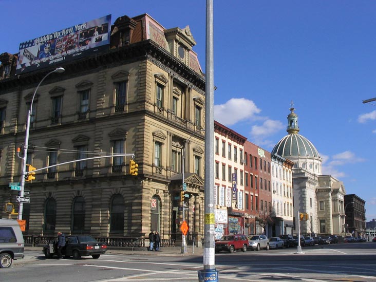 Broadway and Bedford Avenue, NE Corner, Williamsburg, Brooklyn, February 22, 2004