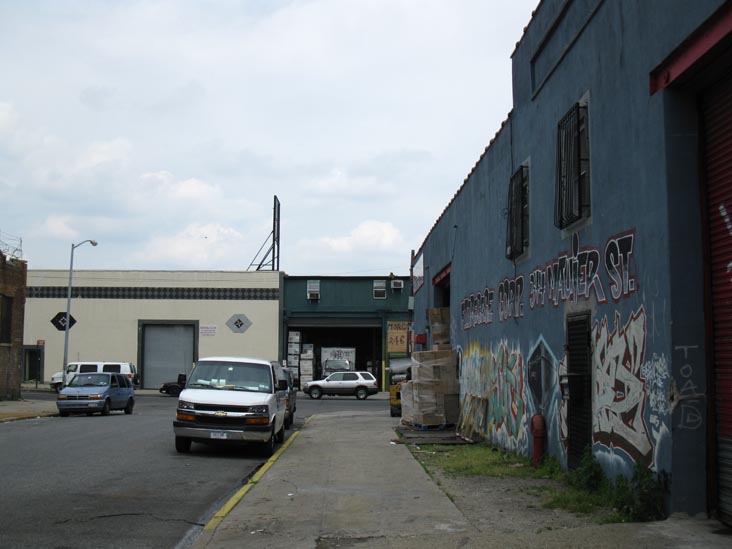 Maujer Street at Morgan Avenue, North Brooklyn Industrial Business Zone, Williamsburg, Brooklyn