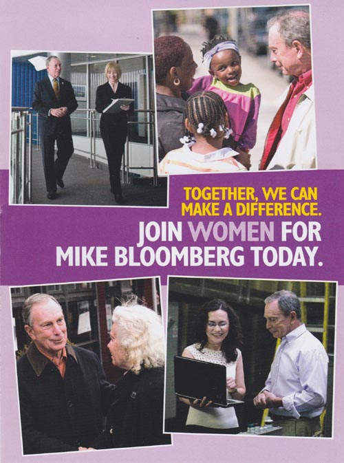 Bloomberg For Mayor 2009 Join Women For Mike Bloomberg Campaign Literature
