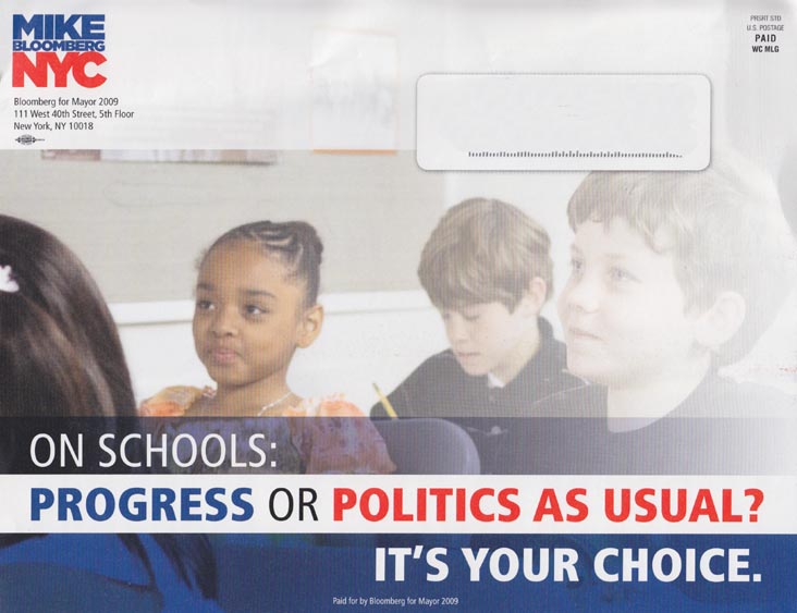 Bloomberg For Mayor 2009 Schools Campaign Literature