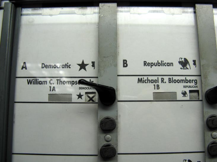 Voting Machine, PS 78, 48-09 Center Boulevard, Hunters Point, Long Island City, Queens, November 3, 2009