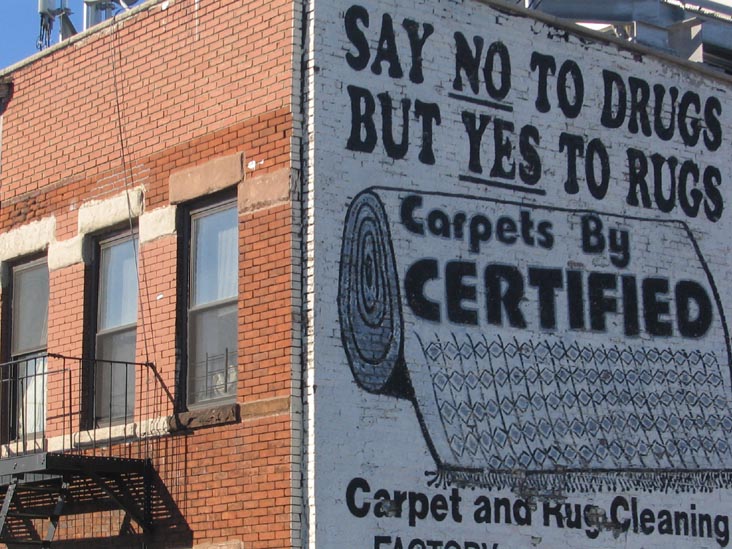 "Say No To Drugs, But Yes To Rugs," Abadarian Carpet Cleaning Company, 5604 3rd Avenue, Sunset Park, Brooklyn