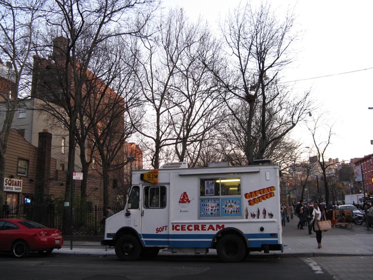 Captain Softee Soft Ice Cream Truck, West 4th Street and Sixth Avenue, SE Corner, Greenwich Village, Manhattan, April 16, 2009